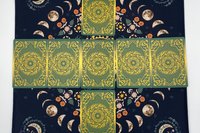 Moon Phase Floral Altar Cloth, Tarot Cloth, Altar Decor, Double Sided Altar Cloth, Wall Hanging, Dice Mat, Centerpiece