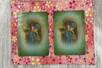 MINI Altar Cloth - Flowers Traveling Altar Cloth, Portable Altar Cloth, Small Spaces Altar, Home Office Altar