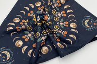 Moon Phase Floral Altar Cloth, Tarot Cloth, Altar Decor, Double Sided Altar Cloth, Wall Hanging, Dice Mat, Centerpiece