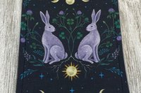 MINI Altar Cloth - Rabbits, Traveling Altar Cloth, Portable Altar Cloth, Small Spaces Altar, Home Office Altar