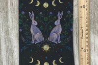 MINI Altar Cloth - Rabbits, Traveling Altar Cloth, Portable Altar Cloth, Small Spaces Altar, Home Office Altar