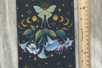 MINI Altar Cloth - Lily of the Valley Moth, Traveling Altar Cloth, Portable Altar Cloth, Small Spaces Altar, Home Office Altar