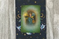 MINI Altar Cloth - Lily of the Valley Moth, Traveling Altar Cloth, Portable Altar Cloth, Small Spaces Altar, Home Office Altar