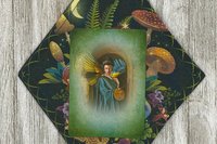 MINI Altar Cloth - Fairy Garden, Traveling Altar Cloth, Portable Altar Cloth, Small Spaces Altar, Home Office Altar
