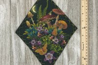 MINI Altar Cloth - Mushroom Garden, Traveling Altar Cloth, Portable Altar Cloth, Small Spaces Altar, Home Office Altar
