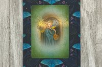 MINI Altar Cloth - Luna Moth, Traveling Altar Cloth, Portable Altar Cloth, Small Spaces Altar, Home Office Altar