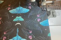 MINI Altar Cloth - Luna Moth, Traveling Altar Cloth, Portable Altar Cloth, Small Spaces Altar, Home Office Altar