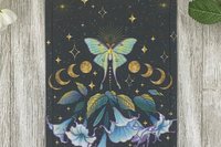 MINI Altar Cloth - Lily of the Valley Moth, Traveling Altar Cloth, Portable Altar Cloth, Small Spaces Altar, Home Office Altar