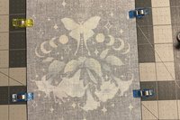 MINI Altar Cloth - Lily of the Valley Moth, Traveling Altar Cloth, Portable Altar Cloth, Small Spaces Altar, Home Office Altar