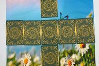 Spring Altar Cloth, Tarot Cloth, Altar Decor, Double Sided Altar Cloth, Wall Hanging, Dice Mat, Centerpiece