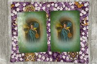 MINI Altar Cloth -Butterfly Mandala Traveling Altar Cloth, Portable Altar Cloth, Small Spaces Altar, Home Office Altar