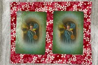 MINI Altar Cloth -Floral Traveling Altar Cloth, Portable Altar Cloth, Small Spaces Altar, Home Office Altar