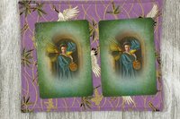 MINI Altar Cloth - Birds Traveling Altar Cloth, Portable Altar Cloth, Small Spaces Altar, Home Office Altar