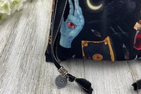 Witchy Eye Raven Tarot Bag/ Custom Tarot Pouch/ Keepsake Bag / Drawstring Bag / Oracle Bag / Crystal Bag / Tarot Pouch / Cosmetic Bag