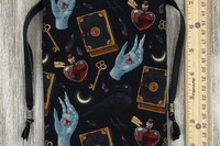 Witchy Eye Raven Tarot Bag/ Custom Tarot Pouch/ Keepsake Bag / Drawstring Bag / Oracle Bag / Crystal Bag / Tarot Pouch / Cosmetic Bag