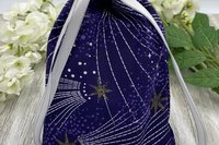 Shooting Star Tarot Bag/ Custom Tarot Pouch/ Keepsake Bag / Drawstring Bag / Oracle Bag / Crystal Bag / Tarot Pouch / Cosmetic Bag
