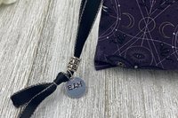 Moth Grid Tarot Bag/ Custom Tarot Pouch/ Keepsake Bag / Drawstring Bag / Oracle Bag / Crystal Bag / Tarot Pouch / Cosmetic Bag