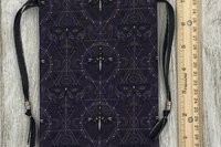 Moth Grid Tarot Bag/ Custom Tarot Pouch/ Keepsake Bag / Drawstring Bag / Oracle Bag / Crystal Bag / Tarot Pouch / Cosmetic Bag