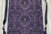Moth Grid Tarot Bag/ Custom Tarot Pouch/ Keepsake Bag / Drawstring Bag / Oracle Bag / Crystal Bag / Tarot Pouch / Cosmetic Bag
