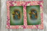MINI Altar Cloth -Floral Traveling Altar Cloth, Portable Altar Cloth, Small Spaces Altar, Home Office Altar