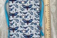 Moth Triple Moon Tarot Bag/ Custom Tarot Pouch/ Keepsake Bag / Drawstring Bag / Oracle Bag / Crystal Bag / Tarot Pouch / Cosmetic Bag