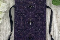 Moth Grid Tarot Bag/ Custom Tarot Pouch/ Keepsake Bag / Drawstring Bag / Oracle Bag / Crystal Bag / Tarot Pouch / Cosmetic Bag