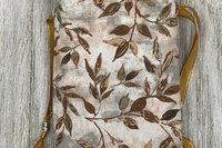 Leaves Tarot Bag/ Custom Tarot Bag / Keepsake Bag / Drawstring Bag / Oracle Bag / Jewelry Bag / Crystal Bag / Gift Bag / Tarot Pouch