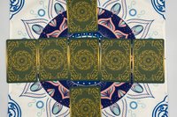 Eye Mandala Altar Cloth, Tarot Cloth, Altar Decor, Double Sided Altar Cloth, Wall Hanging, Dice Mat, Centerpiece
