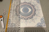 Eye Mandala Altar Cloth, Tarot Cloth, Altar Decor, Double Sided Altar Cloth, Wall Hanging, Dice Mat, Centerpiece