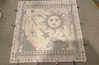 Sun Moon Altar Cloth, Tarot Cloth, Altar Decor, Double Sided Altar Cloth, Wall Hanging, Dice Mat, Centerpiece