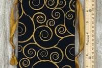 Gold Scrolls Tarot Bag/ Custom Tarot Pouch/ Keepsake Bag / Drawstring Bag / Oracle Bag / Crystal Bag / Tarot Pouch / Cosmetic Bag