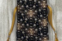 Bee Moon Phase Tarot Bag/ Custom Tarot Pouch/ Keepsake Bag / Drawstring Bag / Oracle Bag / Crystal Bag / Tarot Pouch / Cosmetic Bag