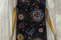 Sun Moon Tarot Bag/ Custom Tarot Pouch/ Keepsake Bag / Drawstring Bag / Oracle Bag / Crystal Bag / Tarot Pouch / Cosmetic Bag