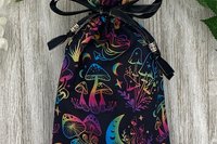 Mushroom Moon Tarot Bag/ Custom Tarot Pouch/ Keepsake Bag / Drawstring Bag / Oracle Bag / Crystal Bag / Tarot Pouch / Cosmetic Bag
