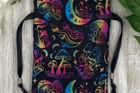 Mushroom Moon Tarot Bag/ Custom Tarot Pouch/ Keepsake Bag / Drawstring Bag / Oracle Bag / Crystal Bag / Tarot Pouch / Cosmetic Bag