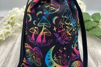 Mushroom Moon Tarot Bag/ Custom Tarot Pouch/ Keepsake Bag / Drawstring Bag / Oracle Bag / Crystal Bag / Tarot Pouch / Cosmetic Bag