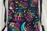 Mushroom Moon Tarot Bag/ Custom Tarot Pouch/ Keepsake Bag / Drawstring Bag / Oracle Bag / Crystal Bag / Tarot Pouch / Cosmetic Bag