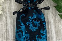 Feather Tarot Bag/ Custom Tarot Pouch/ Keepsake Bag / Drawstring Bag / Oracle Bag / Crystal Bag / Tarot Pouch / Cosmetic Bag