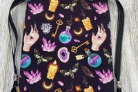Witchy Crystal Tarot Bag/ Custom Tarot Pouch/ Keepsake Bag / Drawstring Bag / Oracle Bag / Crystal Bag / Tarot Pouch / Cosmetic Bag