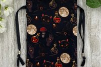 Witchy Cat Tarot Bag/ Custom Tarot Pouch/ Keepsake Bag / Drawstring Bag / Oracle Bag / Crystal Bag / Tarot Pouch / Cosmetic Bag