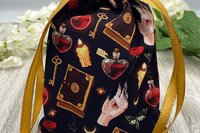 Witchy Rose Tarot Bag/ Custom Tarot Pouch/ Keepsake Bag / Drawstring Bag / Oracle Bag / Crystal Bag / Tarot Pouch / Cosmetic Bag