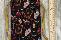 Witchy Rose Tarot Bag/ Custom Tarot Pouch/ Keepsake Bag / Drawstring Bag / Oracle Bag / Crystal Bag / Tarot Pouch / Cosmetic Bag