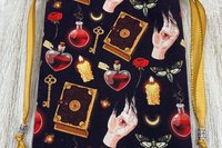 Witchy Rose Tarot Bag/ Custom Tarot Pouch/ Keepsake Bag / Drawstring Bag / Oracle Bag / Crystal Bag / Tarot Pouch / Cosmetic Bag
