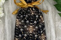 Bee Moon Phase Tarot Bag/ Custom Tarot Pouch/ Keepsake Bag / Drawstring Bag / Oracle Bag / Crystal Bag / Tarot Pouch / Cosmetic Bag