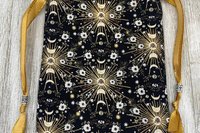 Bee Moon Phase Tarot Bag/ Custom Tarot Pouch/ Keepsake Bag / Drawstring Bag / Oracle Bag / Crystal Bag / Tarot Pouch / Cosmetic Bag