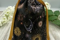 Sun Moon Tarot Bag/ Custom Tarot Pouch/ Keepsake Bag / Drawstring Bag / Oracle Bag / Crystal Bag / Tarot Pouch / Cosmetic Bag