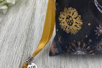 Sun Moon Tarot Bag/ Custom Tarot Pouch/ Keepsake Bag / Drawstring Bag / Oracle Bag / Crystal Bag / Tarot Pouch / Cosmetic Bag