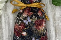 Floral Web Tarot Bag/ Custom Tarot Pouch/ Keepsake Bag / Drawstring Bag / Oracle Bag / Crystal Bag / Tarot Pouch / Cosmetic Bag