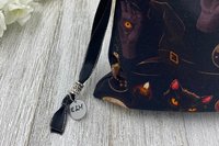 Witchy Cat Tarot Bag/ Custom Tarot Pouch/ Keepsake Bag / Drawstring Bag / Oracle Bag / Crystal Bag / Tarot Pouch / Cosmetic Bag