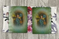 MINI Altar Cloth - Rose Triple Moon, Traveling Altar Cloth, Portable Altar Cloth, Small Spaces Altar, Home Office Altar
